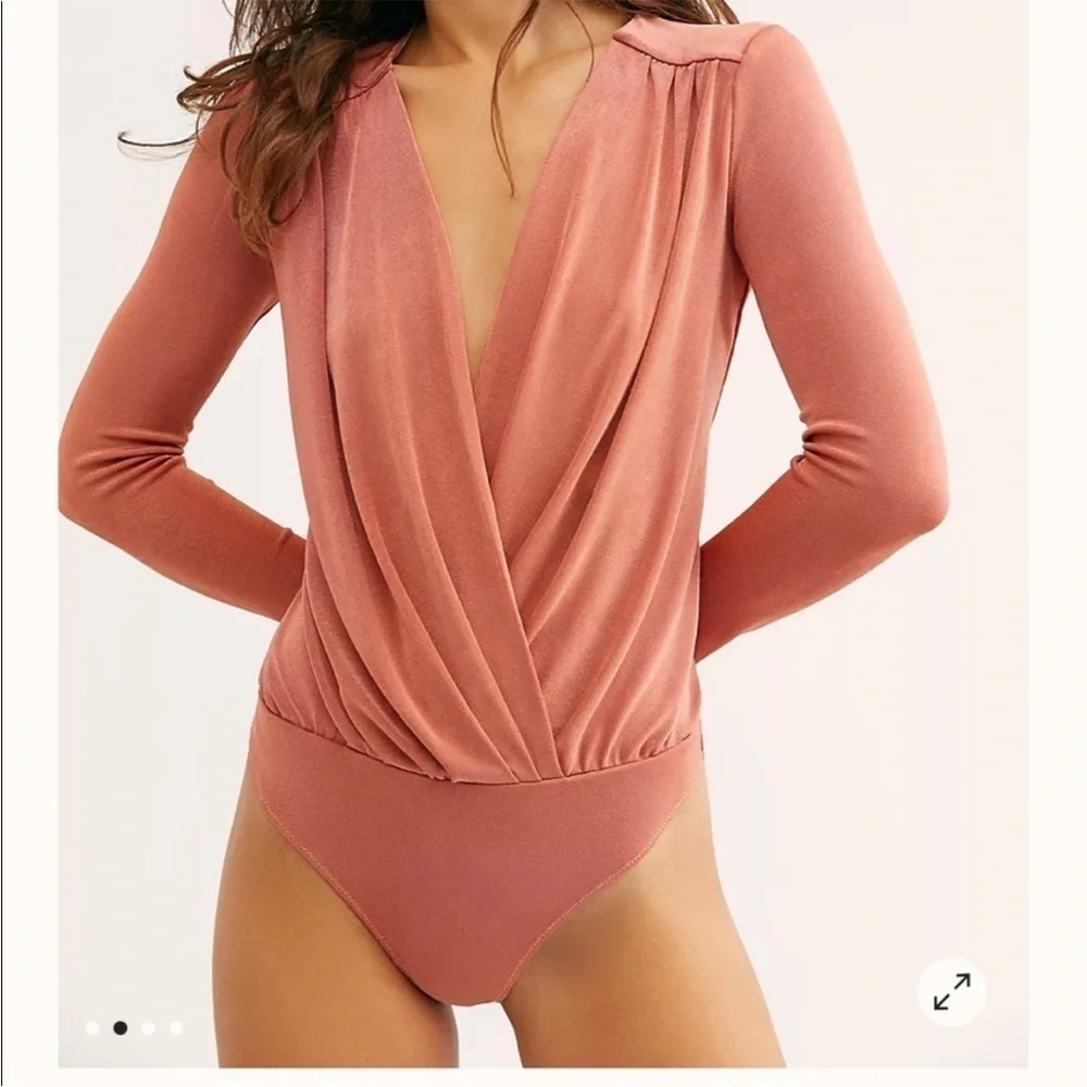 NWT Free People Turnt Bodysuit Ginger Spice